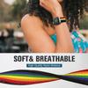 Compatible for FITVII Fitness Tracker Bands, 20mm, 22mm Stretch Elastics Nylon Adjustable Replacement Strap Accessories Compatible for FITVII HM57, HM78, HM68, HM21, H56, H86 Smart Watch Fitness Tracker (Dark Rainbow, 20mm size band) view 3