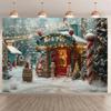 10x8ft Winter Outdoor Christmas Photography Backgrounds North Pole Candy Cane Lollipop Fairytale Backdrop Children Shop Party Banner Photo Studio view 1