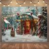 10x8ft Winter Outdoor Christmas Photography Backgrounds North Pole Candy Cane Lollipop Fairytale Backdrop Children Shop Party Banner Photo Studio view 4