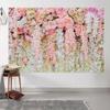 15x10ft Flower Wall Backdrop Pink Flowers Blossom Wall Photography Background Woman Girls Birthday Party Mothers Day Banner Decorations Wallpaper Supplies Photo Studio Props view 4
