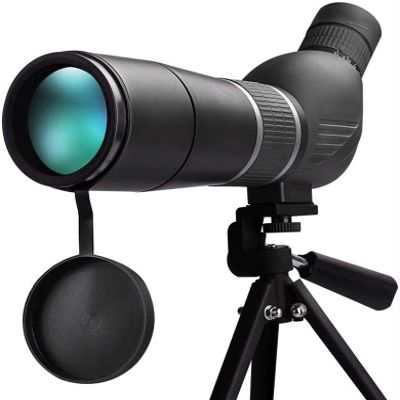 Bird Watching Monocular, 15-45x60 Zoom HD Large Objective Lens FMC,K4 Prism,Waterproof Telescope Connect A Mobile Phone with Tripod Good