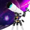 Portable Refractor Telescope, Ideal Telescope for Beginners Astronomical Refracting Telescope Adjustable, Portable Travel Telescopes Adjustable-Height Tripod view 1