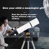 Portable Refractor Telescope, Ideal Telescope for Beginners Astronomical Refracting Telescope Adjustable, Portable Travel Telescopes Adjustable-Height Tripod view 2