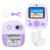 Andoer Kids Instant Print Camera Digital Camera 1080P Dual Lens 2.4 Inch IPS Screen 8X Zoom Photo Frames with 3 Rolls Thermal Printing Paper Neck Strap Birthday Festival Gift for Children Boys Girls view 1