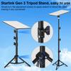 Starlink Mini Tripod Mount, Adjustable Heavy-Duty Stand Mount, Starlink Internet Kit Satellite Pole Mounting Kit with Starlink Mini Pipe Adapter, Compatible with Starlink Mini (V4) Dish view 3