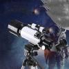 ZXIANGZ Refractor Telescope,Telescope for Kids Adults Astronomy Beginners 70mm Telescopes,700mm Focal Length 120X Magnification Refractor Telescopes,Blue view 4