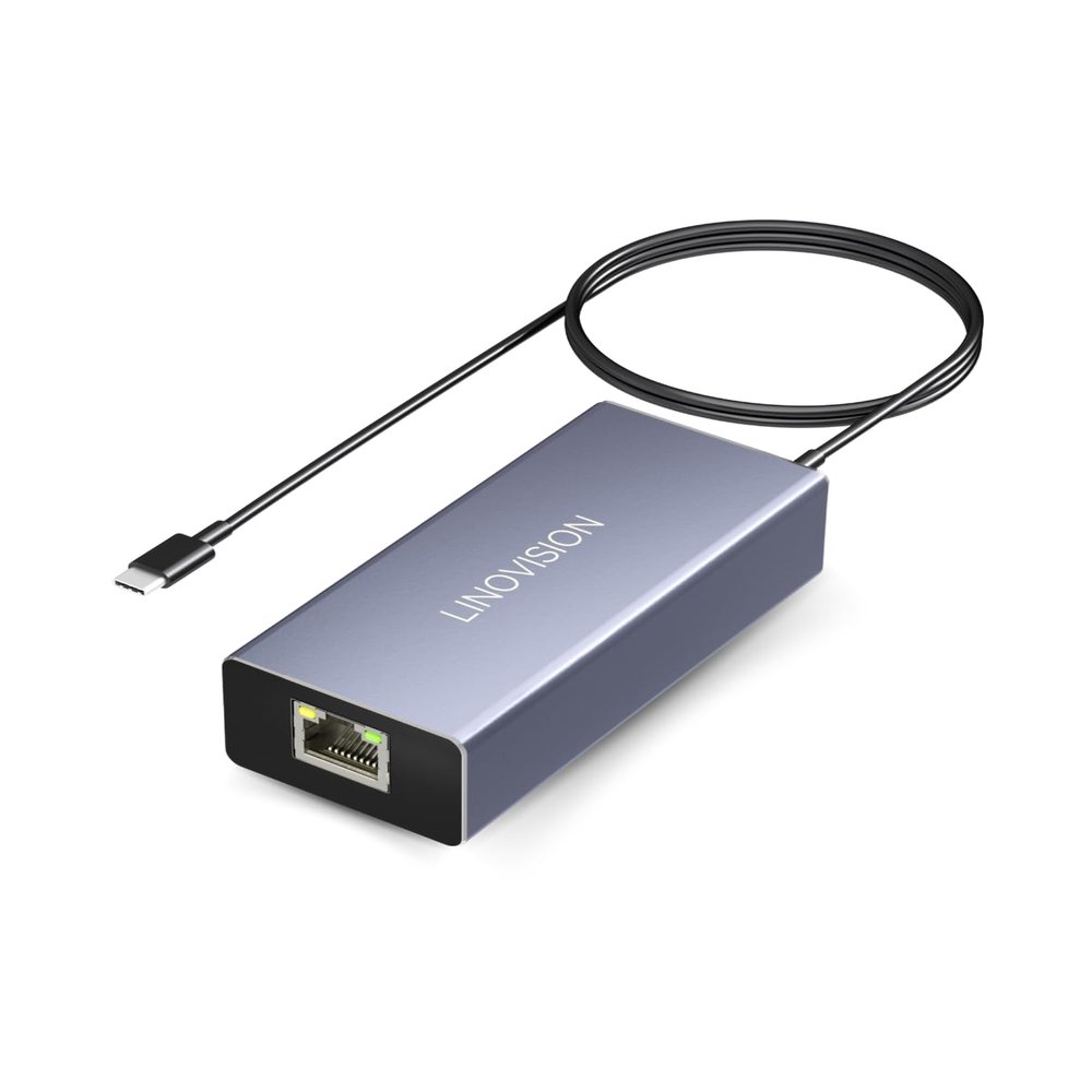 LINOVISION POE to USB-C Converter, Data and Charging Through One Cable, IEEE802.3af/at POE Convert to USB Type C with 10/100Mbps Ethernet, 9V/2.22A or 5V/2A Output, Suitable for Phones and Tablets