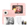 Andoer Kids Instant Print Camera Digital Camera for Kids 1080P Digital Video Camera Dual Lens 2.8 Inch IPS Screen Photo Frames with 3 Rolls Thermal Printing Paper Neck Strap 32GB TF Card Card Reader view 1