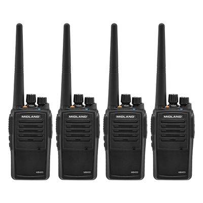 Midland MB400 BizTalk Business Two Way Radio - 4 Pack Bundle w/Chargers