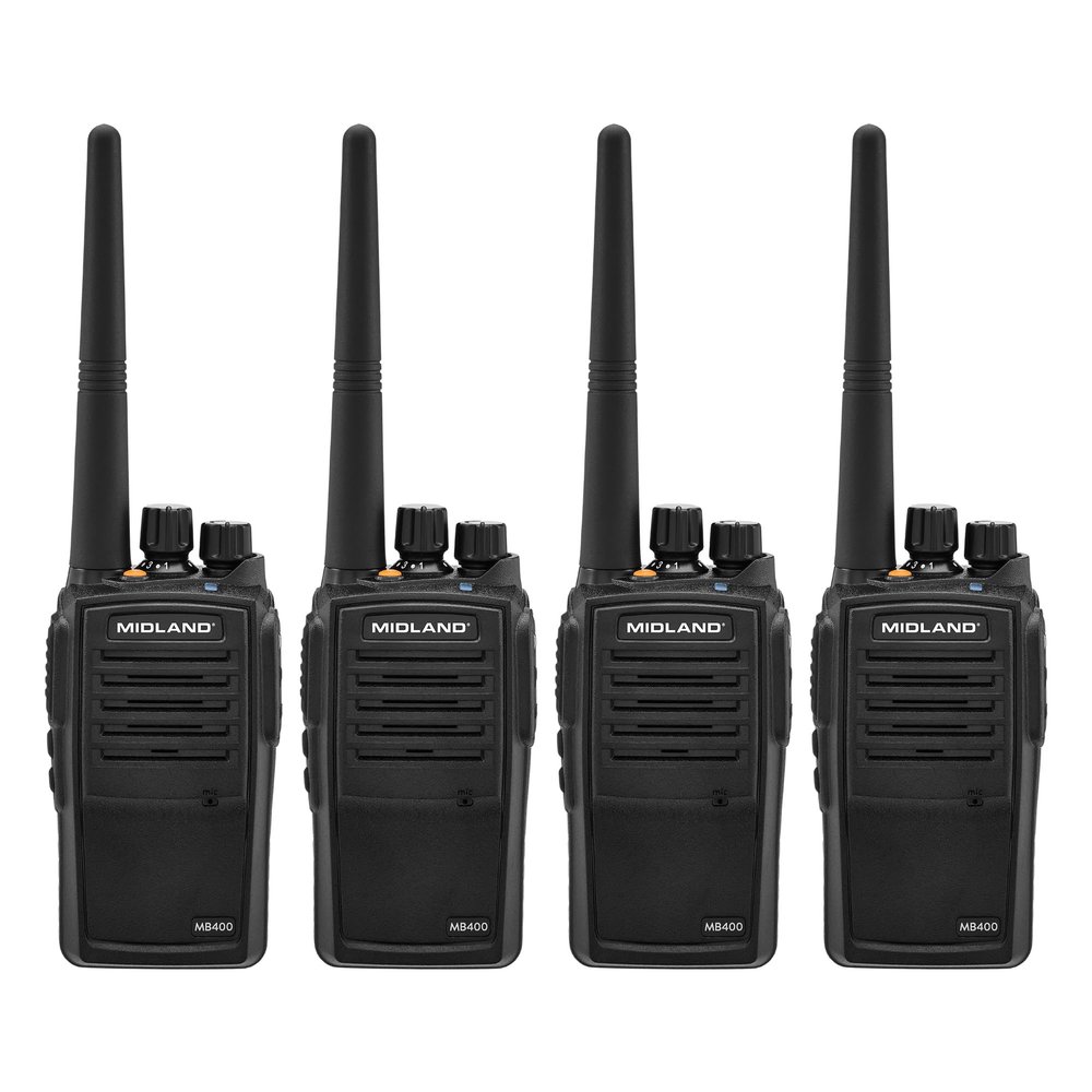 Midland MB400 BizTalk Business Two Way Radio - 4 Pack Bundle w/Chargers