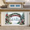 8x6ft Christmas Photography Backdrops North Pole Winter Pine Trees Candy Snowy Landscape Children Portrait Photography Photo Booth Banner view 4