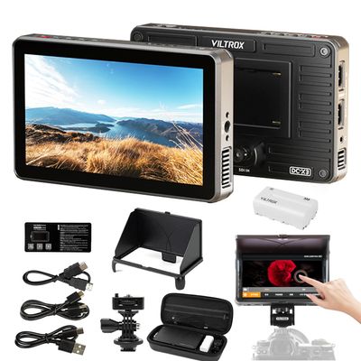 VILTROX DC-X3 2000Nit Camera Field Monitor 6" 4K Touchscreen HDMI/SDI IPS DSLR Camera Monitor with Sunshade Hood/Battery 3D LUT 160 Super Wide View Angle