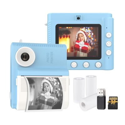 Andoer Kids Instant Print Camera Digital Camera for Kids 1080P Digital Video Camera Dual Lens 2.8 Inch IPS Screen Photo Frames with 3 Rolls Thermal Printing Paper Neck Strap 32GB TF Card Card Reader