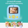 Andoer Kids Instant Print Camera Digital Camera 1080P Dual Lens 2.4 Inch IPS Screen 8X Zoom Photo Frames with 3 Rolls Thermal Printing Paper Neck Strap Birthday Festival Gift for Children Boys Girls view 2