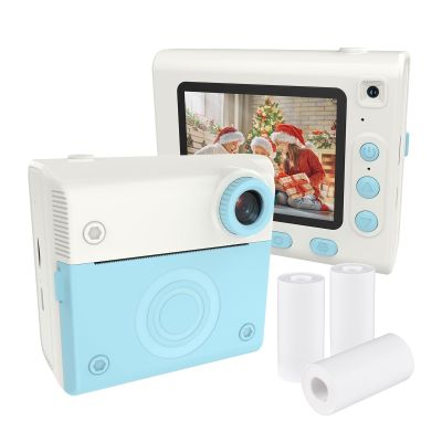 Andoer Kids Instant Print Camera Digital Camera for Kids 1080P Dual Lens 2.8 Inch IPS Screen Photo Frames with 3 Rolls Thermal Printing Paper Neck Strap Birthday Festival Gift for Children Boys Girls