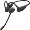 Open Ear Headphones with Mic, Bluetooth 5.3 Headset with AI Noise Cancelling Mic & Mute Function, Wireless Headset for Work, Sports, Drive (Dark Black) view 1
