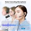 Open Ear Headphones with Mic, Bluetooth 5.3 Headset with AI Noise Cancelling Mic & Mute Function, Wireless Headset for Work, Sports, Drive (Dark Black) view 2