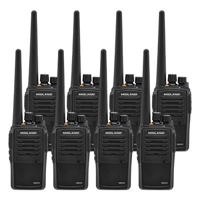 Midland MB400 BizTalk Business Two Way Radio - 8 Pack Bundle w/Chargers