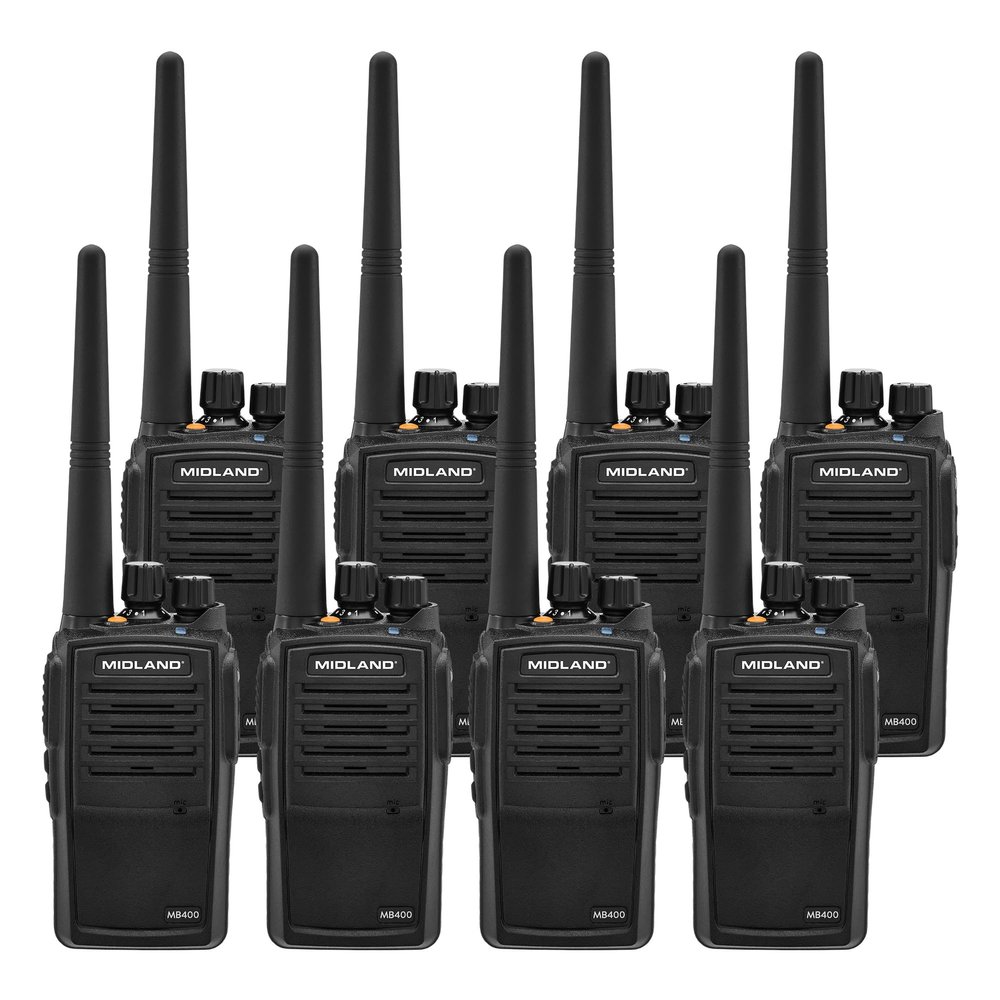 Midland MB400 BizTalk Business Two Way Radio - 8 Pack Bundle w/Chargers