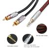Primeda Audiophile High Purity Copper Audio Cable 3.5mm Male to 2 RCA/Phono Male Audio Auxiliary Gold-Plated Stereo HiFi Y Splitter Adapter Cable (Straight 3.5mm to 2 RCA, 3.2ft/1m) view 4
