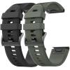 2 Pack Compatible with Garmin Fenix 5 / Fenix 6 / Fenix 7 Band/Fenix 8 Band, QuickFit 22mm Watch Band for Fenix 7 Pro/Fenix 6 Pro/Fenix 5 Plus Watch Bands (Black/Green) view 1