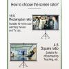 Standing Portable Movie Video Projection Screens, 16:9 to 4:3 HD Portable Foldable Wrinkle-Free Tripod Screen for Home Theater Cinema Indoor Outdoor Projector Movie Screen(16:9 60in) view 4