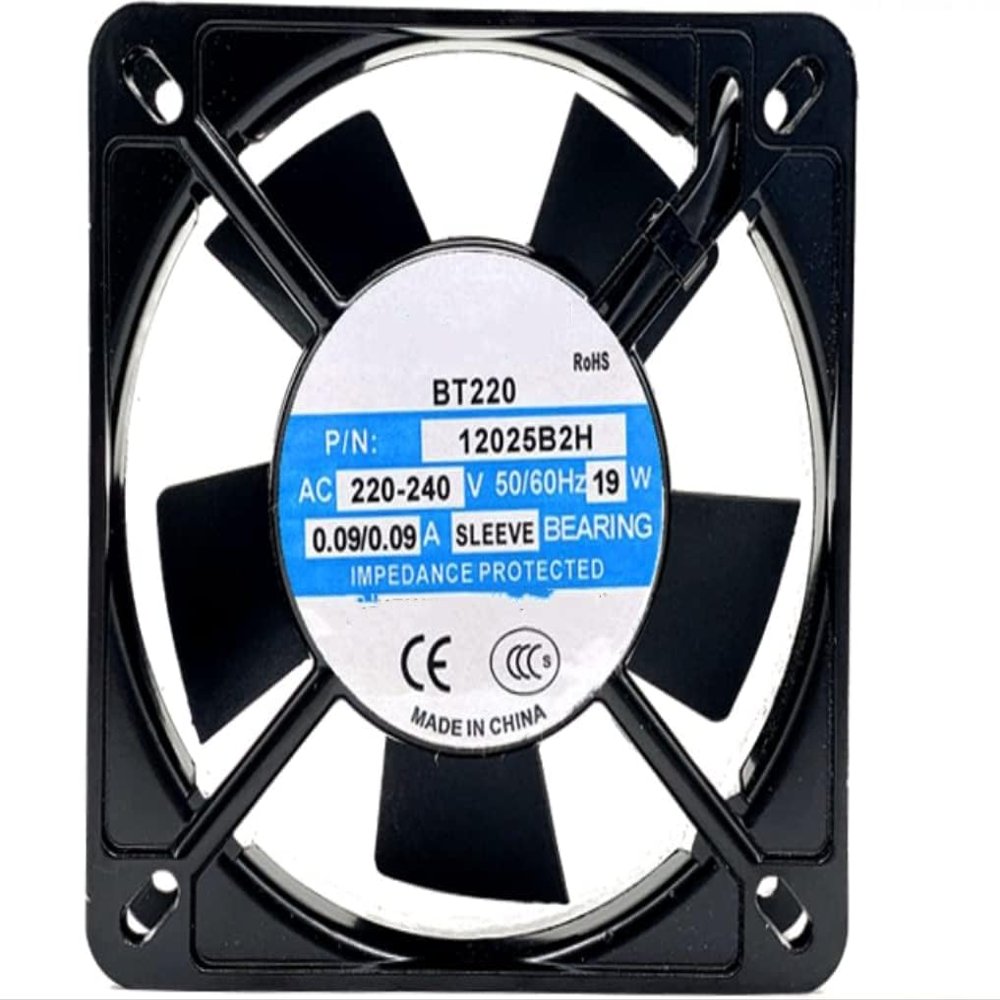 12025B2H AC 220-240V 19W 0.09A 120x120x25mm Cooling Fan