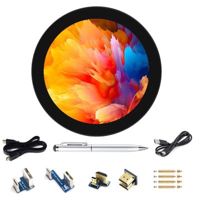 4 Inch HDMI Round Touch IPS Display for Raspberry Pi 5/4B/3B+/3A+/2B/B+/A+/Zero/Zero W/WH/Zero 2W, Jetson Nano, Mini PC 720  720 Resolution 10-Point Touch Screen