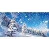 DORCEV 12x10ft Winter Natural Scenery Backdrop Banner Winter Pine Forest Wonderland Snowy Scene Photography Background Holiday Family Portraits Xmas New Year Eve Party Decorations Studio Props view 1