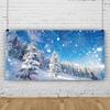 DORCEV 12x10ft Winter Natural Scenery Backdrop Banner Winter Pine Forest Wonderland Snowy Scene Photography Background Holiday Family Portraits Xmas New Year Eve Party Decorations Studio Props view 2