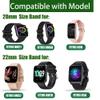 Compatible for FITVII Fitness Tracker Bands, 20mm, 22mm Stretch Elastics Nylon Adjustable Replacement Strap Accessories Compatible for FITVII HM57, HM78, HM68, HM21, H56, H86 Smart Watch Fitness Tracker (Black, 22mm size band) view 2