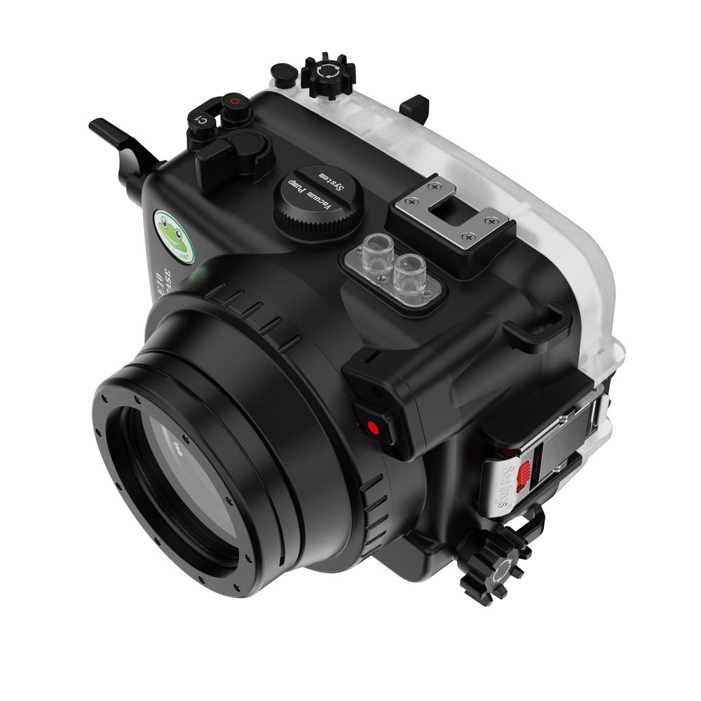 Sea frogs Camera Housing Compatible with Sony ZV-E10 with FE 28-70mm f/3.5-5.6 OSS Lens,Waterproof IPX8 Rated, 40m/130ft Depth Protection Underwater Camera Case, Ideal for Diving, Surfing, Rowing
