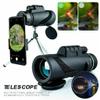 80X100 Zoom Monocular Telescope Spyglass Prism Wide Angle HD Handheld Telescope with Phone Tripod Scope Camping view 2