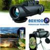 80X100 Zoom Monocular Telescope Spyglass Prism Wide Angle HD Handheld Telescope with Phone Tripod Scope Camping view 3