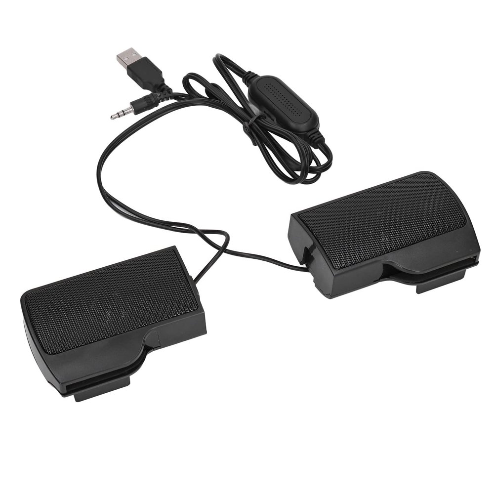 flexman Laptop Speakers, USB Powered Wired Monitor Soundbar Stereo Sound with Screen Clip for Desktop PC, Monitor, Notebook, Tablets, TV