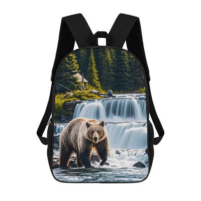 Backpack for Men Women Grizzlies in River Falls Laptop Backpack Classical Basic Backpack Casual Daypack