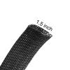 uxcell Cable Sleeving, 1.5 Inch -25ft PET Braided Cable Sleeve, Expandable Braided Cable Sleeve for TV/Computer/Home Theater/Other Home Device Cable - Black view 2