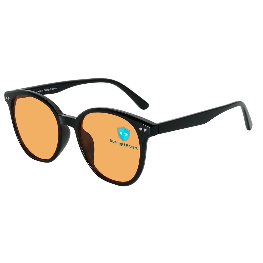 AOSM Gaming Glasses 99.99% Blue Light Blocking Glasses for Men Ultimate Protection for Gaming Anti-Glare and Anti-Fatigue