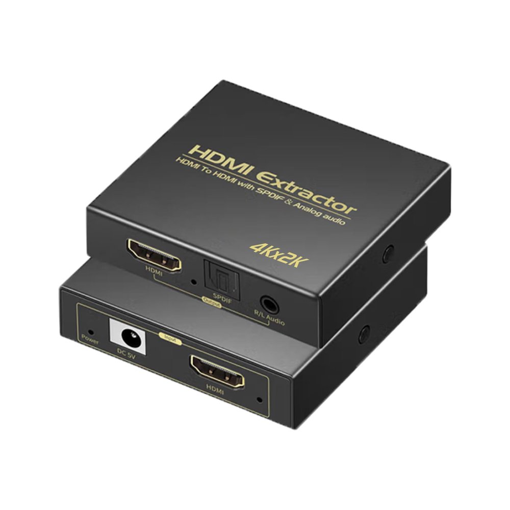 4K@30Hz Bi-Directional Audio Extraction Adapter | Converts HDMI 1.4 Signal to Optical TOSLINK & 3.5mm Analog Output | Maintains Loop-Through Video with Lossless Audio Support
