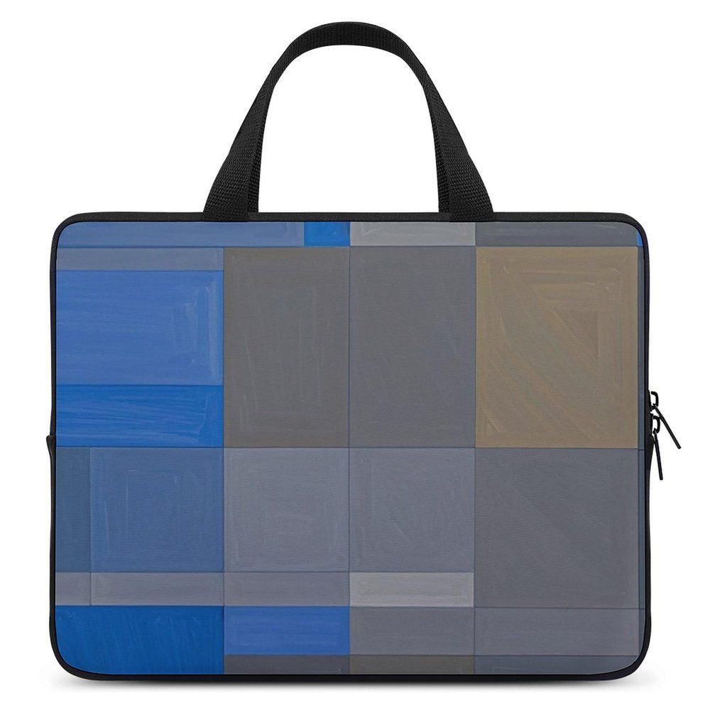 Laptop Carrying Case 15 Inch Abstract Grey Geometric Pattern Laptop Bag for Men Women Computer Bag Messenger Bag for Work