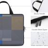 Laptop Carrying Case 15 Inch Abstract Grey Geometric Pattern Laptop Bag for Men Women Computer Bag Messenger Bag for Work view 4