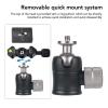 59 Camera Tripod with Ball Head, 360 Rotating Aluminum Tripod Monopod with 20mm Metal Ball Head Lightweight Aluminum Alloy 3 Section Foldable Camera Tripod for Travel Video view 4