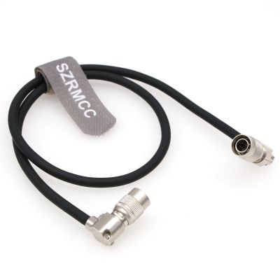 SZRMCC Hirose 4 pin Male to 4 pin Male Right Angle Adjustable Mixer Recorder Power Cable for Zaxcom 688/664,788T Sound Devices Zoom F4 F8