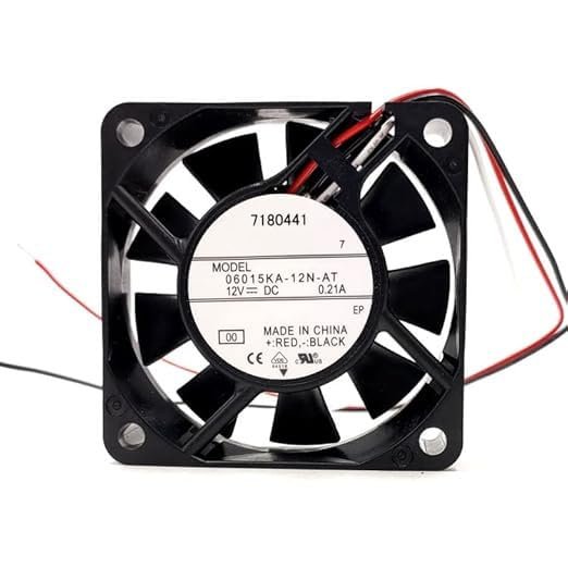 06015KA-12N-AT DC12V 0.21A 60x60x15mm 3-Wire Cooling Fan