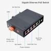 Sonew 5 Port Industrial PoE Switch, 4 PoE Ports and 1 Uplink Port, Wide Temp Range -40C to 80C, VLAN Port Isolation with LPP and for Smart Grid, Transportation view 3