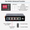 Sonew 5 Port Industrial PoE Switch, 4 PoE Ports and 1 Uplink Port, Wide Temp Range -40C to 80C, VLAN Port Isolation with LPP and for Smart Grid, Transportation view 4