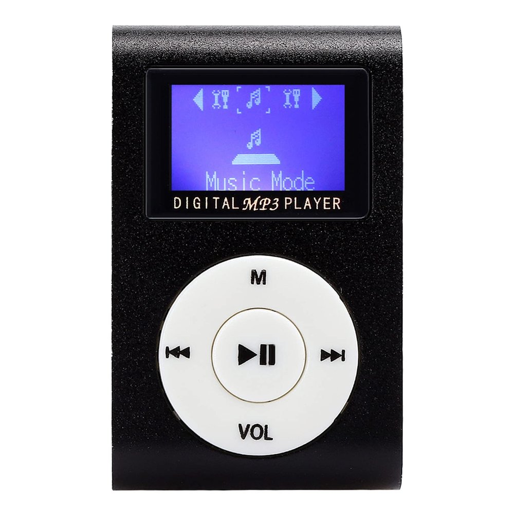 shenruifa 0.8inch LCD Screen Mini Portable MP3 Music Player Metal Mini Clip MP3 Support Memory Card with 3.5mm Earphone