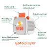 YOTO Player (3rd Gen.) + Make Your Own Card  Kids Bluetooth Audio Speaker, All-in-1 Screen-Free Device for Stories Music Podcasts Radio White Noise Thermometer Nightlight Ok-to-Wake Alarm Clock view 2