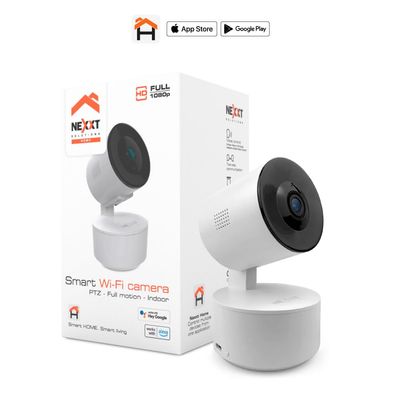 Nexxt Solutions Smart Wi-Fi Indoor Pan and Tilt Camera - 2K HD, Motion Detection, Night Vision, Two-Way Audio, Remote Access Alexa & Google Home Compatible | Camara de Seguridad