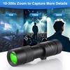 10-300x40 Monoculars for Adults High PoweredZoom Monocular Telescope with BAK4 & FMC Lens for Concerts, Birdwatching, Stargazing, Green (Smartphone Adapter &Tripod NOT Include) view 4